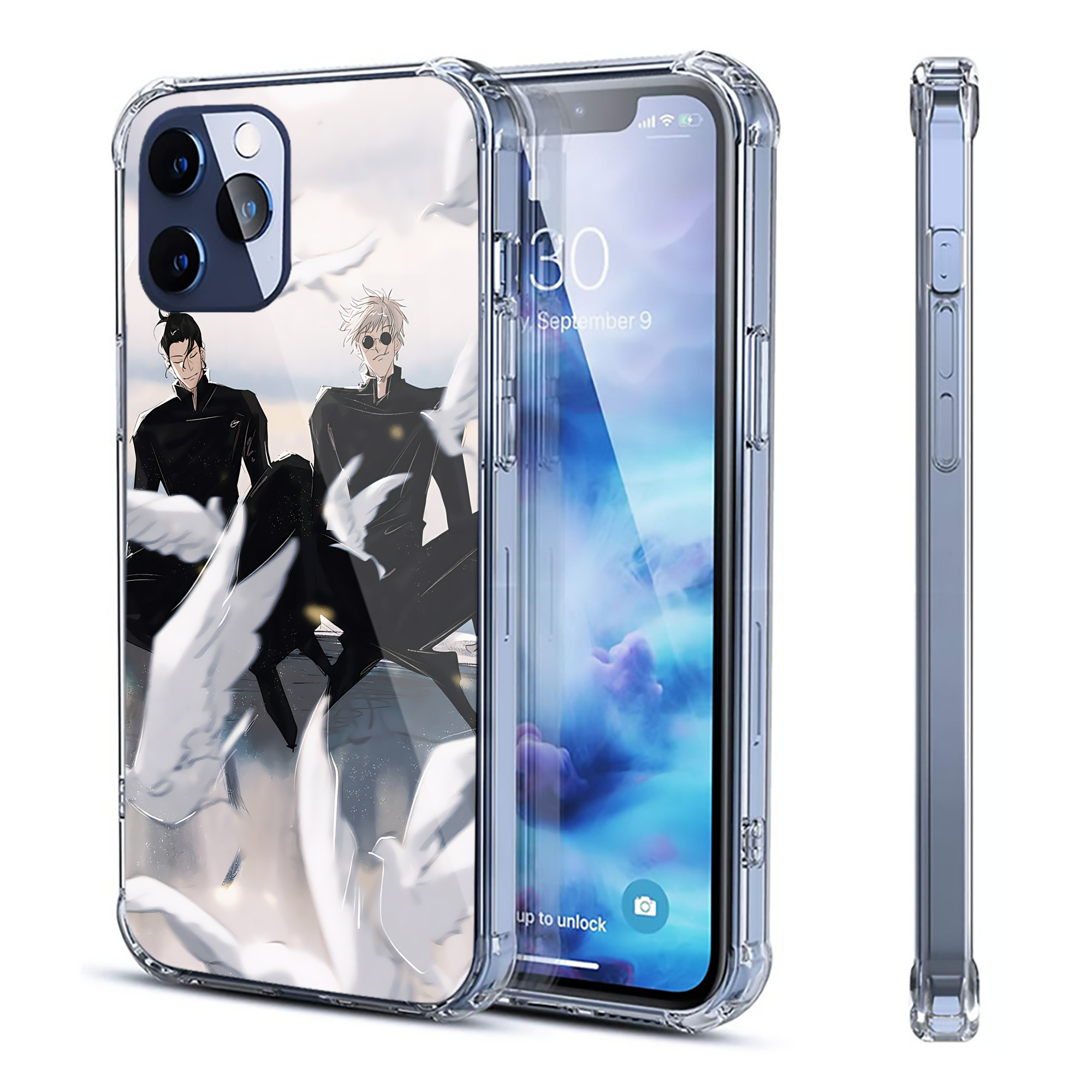 （画像用） 呪術廻戦 Jujutsu Kaisen 【iPhone 12シリーズ対応】透明スマホケース（クリアソフトケース）